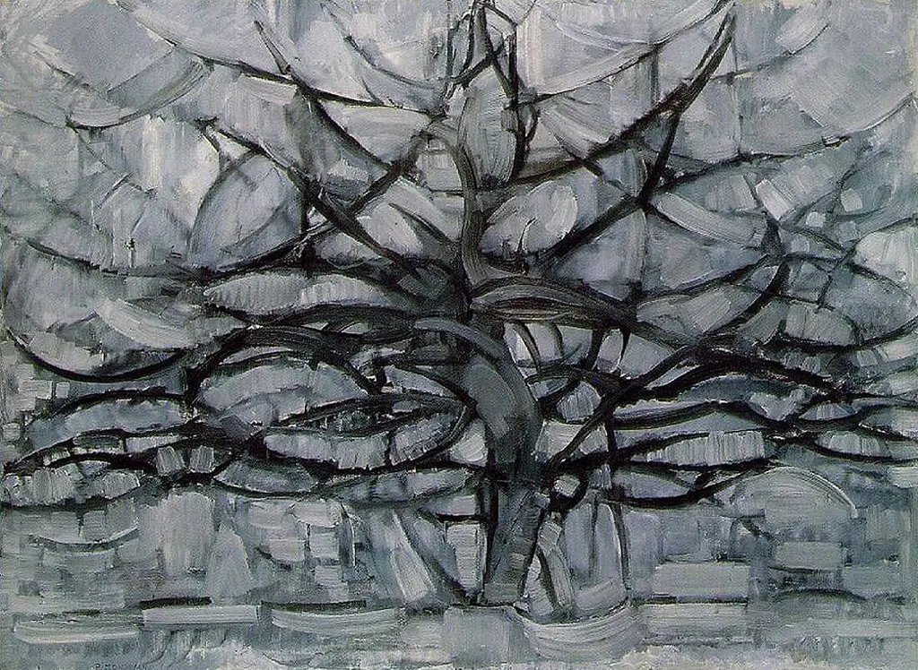 Gray Tree in Detail Piet Mondrian